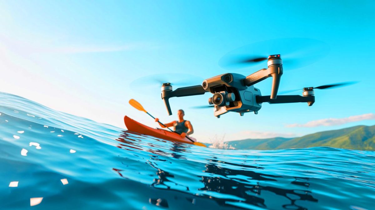 “They Flew 10 Feet Over Waves!”: HoverAir Aqua Shatters Limits as World’s First Waterproof Drone Revolutionizes Watersports Adventures Illustration of the HoverAir Aqua, a waterproof drone designed for capturing footage of water sports activities.