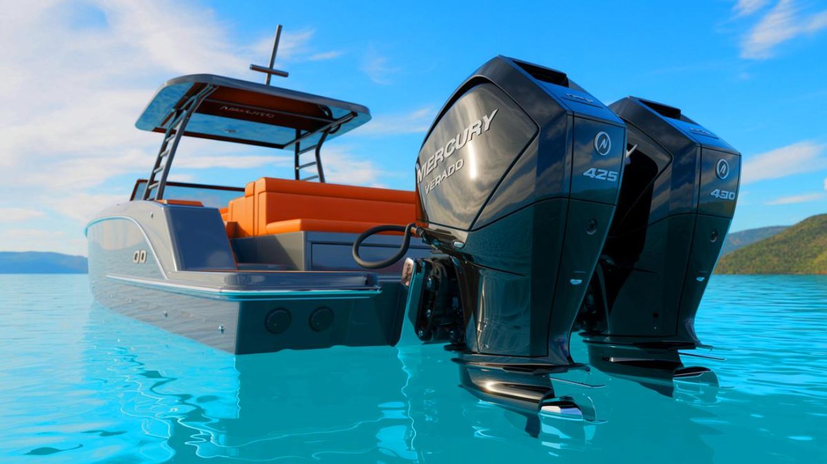“They unleashed a beast”: Mercury V10 Verado 425 Roars with Unseen Power, Ignites Speed Demands Across America Illustration of the Mercury Marine 425-hp V10 Verado outboard engine showcasing its power and efficiency advancements.