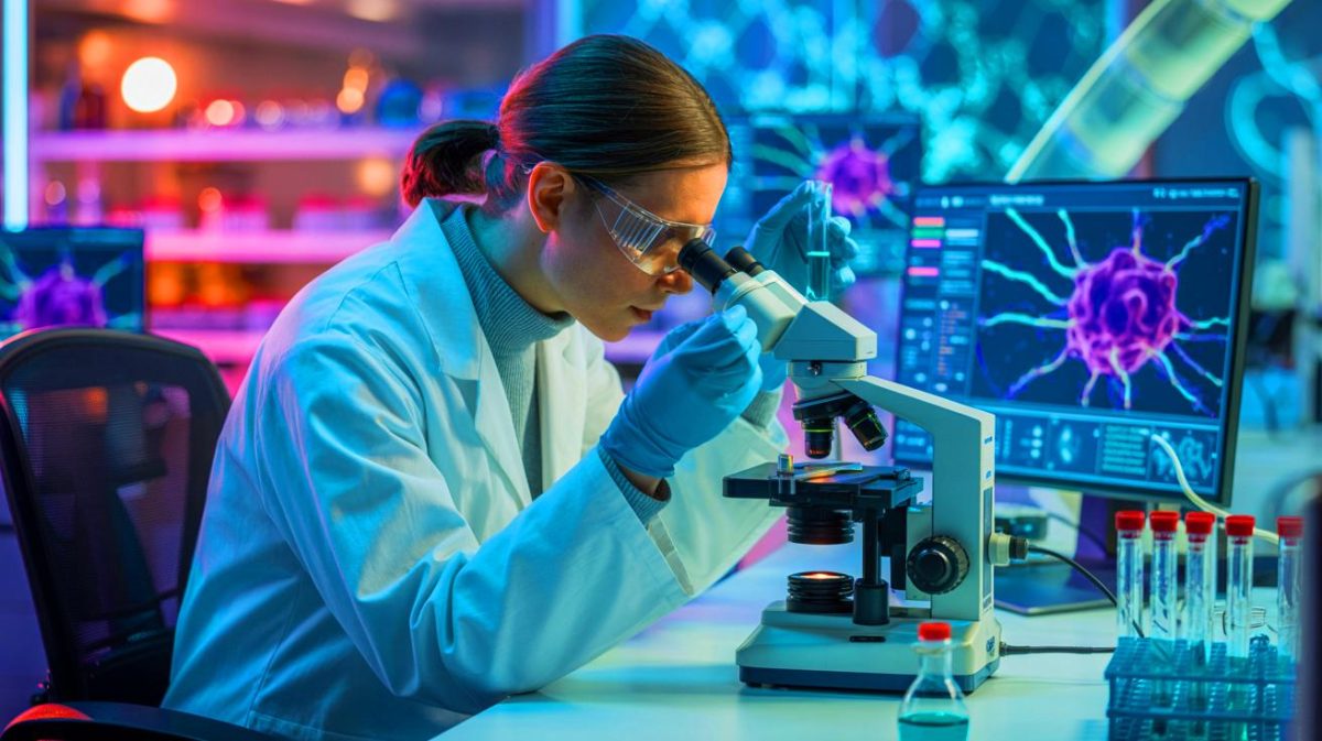 Top Scientist Claims “This Asthma Drug Could Save Lives” as Parents Worry About Severe Food Allergy Reactions Illustration of researchers at Northwestern University studying the effects of Zileuton on food allergies.