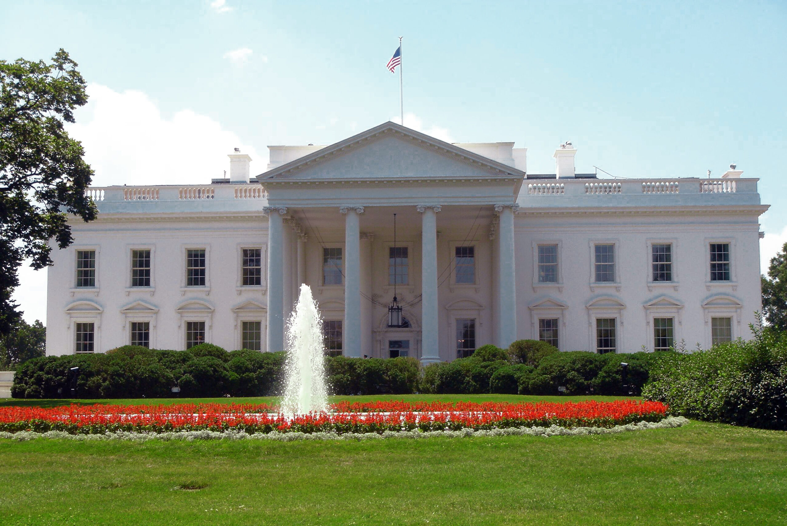 North facade of the White House in Washington